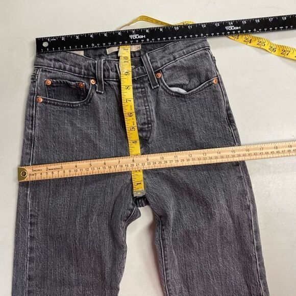 LEVI‎ PREMIUM WEDGIE SKINNY FIT Women’s DENIM JEANS SIZE 24 Gray 26.5” Inseam - Picture 5 of 12